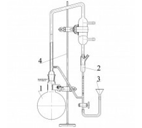 Прибор №2 для определения содержания эфирного масла методом Клевенджера (со штативом)