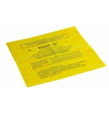 Пакет полиэтиленовый для сбора и утилизации мед. отходов класса Б, желтый, 500*600мм, с информацией, уп.100шт.