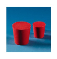 BRAND 144390 Пробка, каучук, красная, диаметр 27-21 мм, высота 30 мм, 25 шт/упак