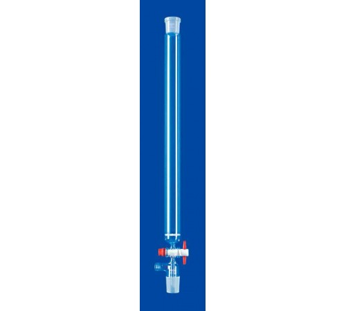 Хроматографическая колонка Lenz 400 мм, 280 мл, NS29/32, с фриттой, PTFE кран, боковой отвод GL18, стекло