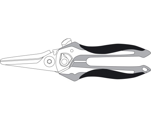 Ножницы Bochem универсальные с пластмассовыми ручками, длина 210 мм, нержавеющая сталь