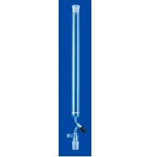 Хроматографическая колонка Lenz 400 мм, 120 мл, NS14/23, с фриттой, PTFE игольчатый кран, боковой отвод GL18, стекло