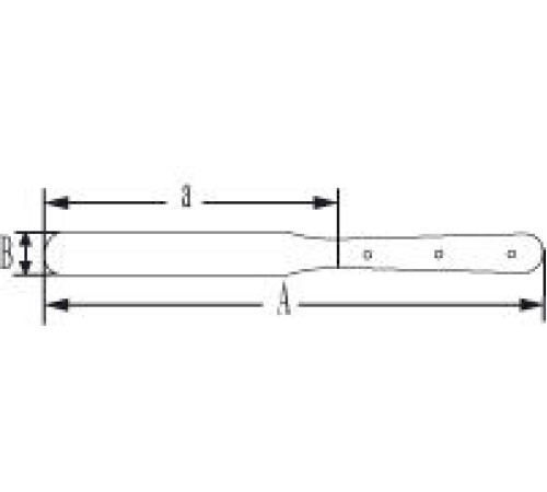Шпатель Bochem с деревянной ручкой, длина 190 мм, ширина 18 мм, нержавеющая сталь