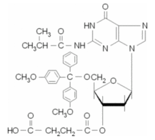 N2-Изобутирил-5'-O- (4,4'-диметокситритилβ2'-дезоксигуанозин 3'-O-янтарная кислота ~ 95% Sigma I6508