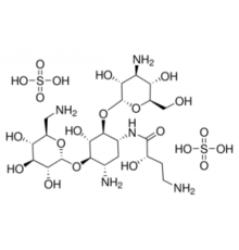 Активность соли дисульфата амикацина: 674-786 мкг на мг (в виде основания амикацина) Sigma A1774