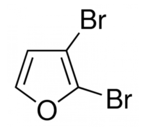 2,3-Дибромофуран, 97%, удар. с 0,5% карбоната кальция, Alfa Aesar, 5g