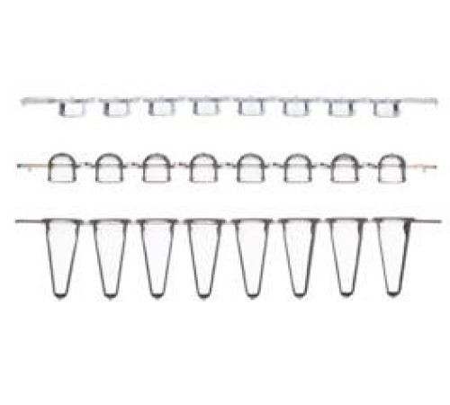 Пробирки для ПЦР в стрипах, 0,2 мл, 1х8, с плоскими крышками, низкий профиль, бесцветные, полипропилен, 250 шт/уп.,, Thermo FS
